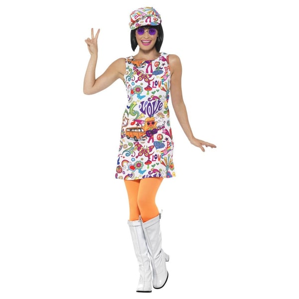 Smiffys Naisten/Naisten 60-luvun Groovy Chick -asu