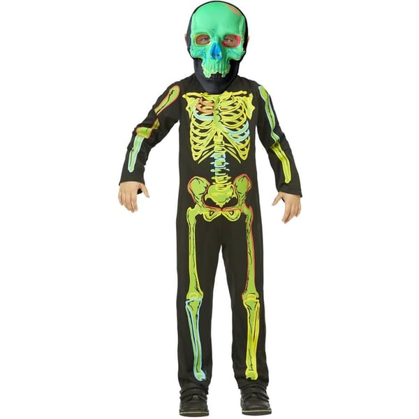 Smiffys Childrens/Kids Neon Skeleton Glow In The Dark Costume