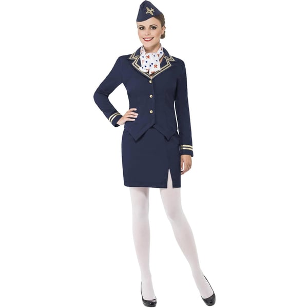 Smiffys Womens/Ladies Airways Attendant Costume Set