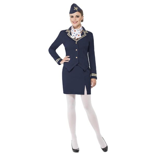 Smiffys Womens/Ladies Airways Attendant Costume Set