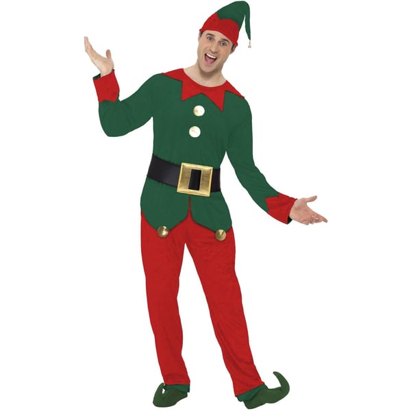 Smiffys Mens Elf Christmas Costume Set