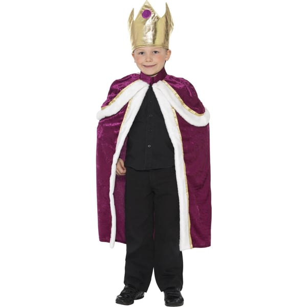 Smiffys Kostume til konge for børn/unge