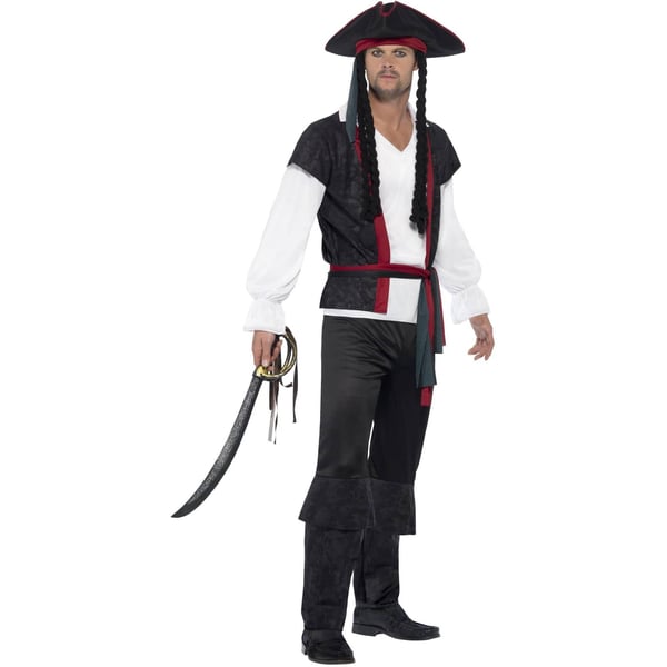 Smiffys Mens Aye Aye Pirate Captain Costume Set