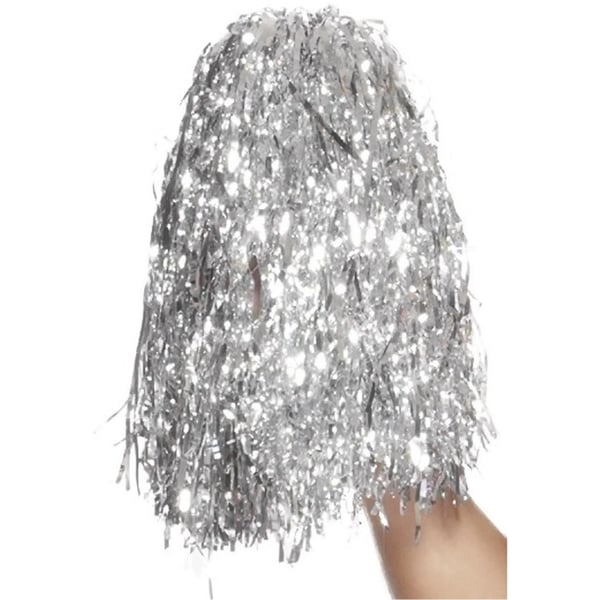 Smiffys Metallic Pom Poms (Pack of 2)
