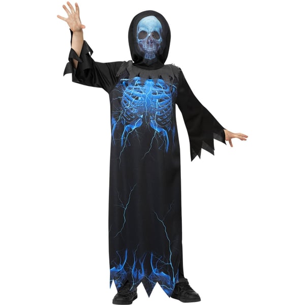 Smiffys Childrens/Kids Midnight Skeleton Reaper Costume