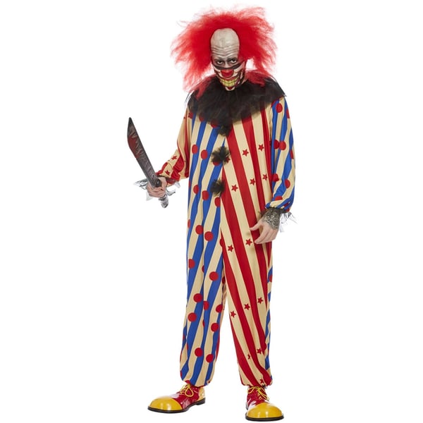 Smiffys Mens Creepy Clown Costume Set