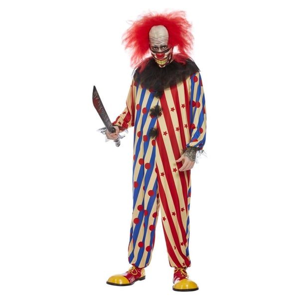 Smiffys Mens Creepy Clown Costume Set