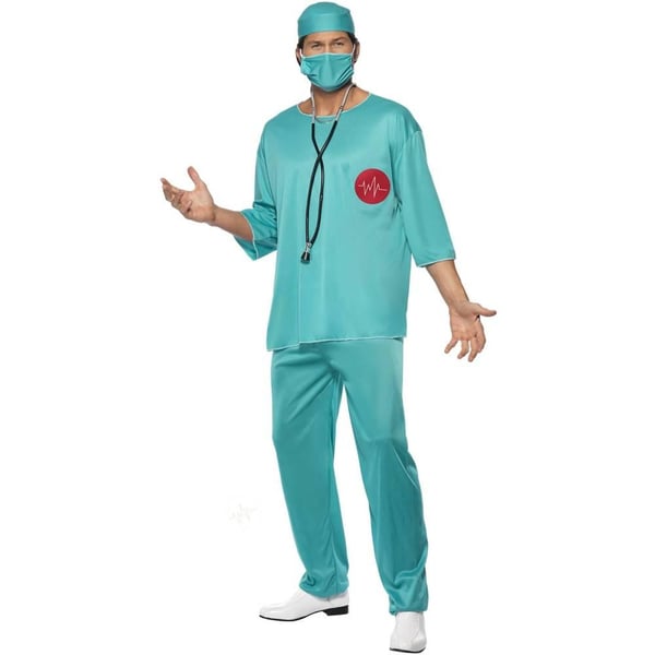 Smiffys Unisex Adult Surgeon Costume Set