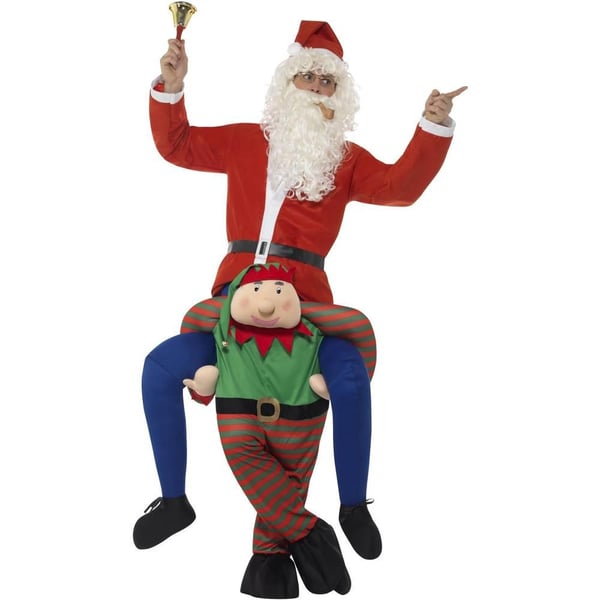 Smiffys Unisex Adult Elf Piggy Back Costume