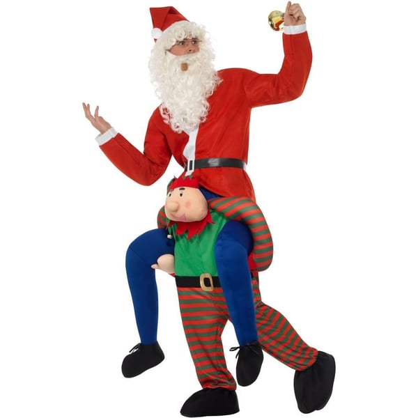 Smiffys Unisex Adult Elf Piggy Back Costume