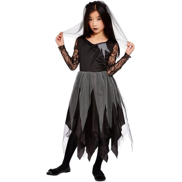Smiffys Girls Grave Yard Bride Costume Set