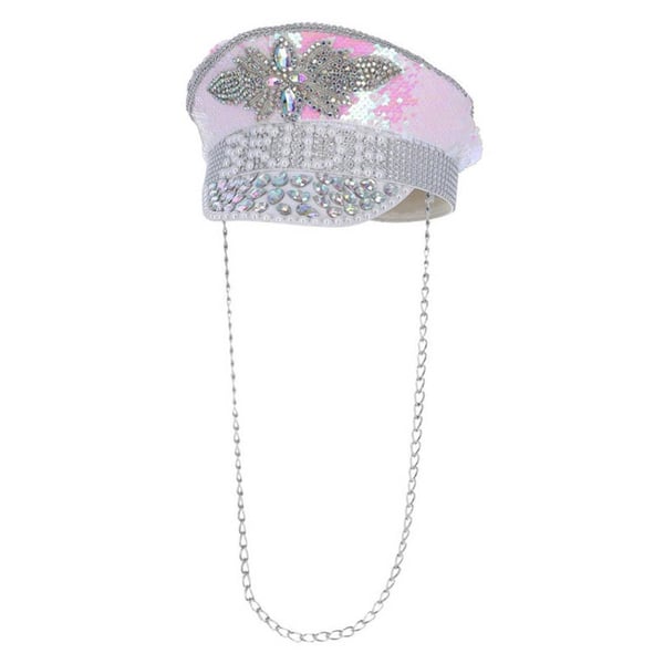 Fever Womens/Ladies Deluxe Bride Pearl Sequin Captains Hat