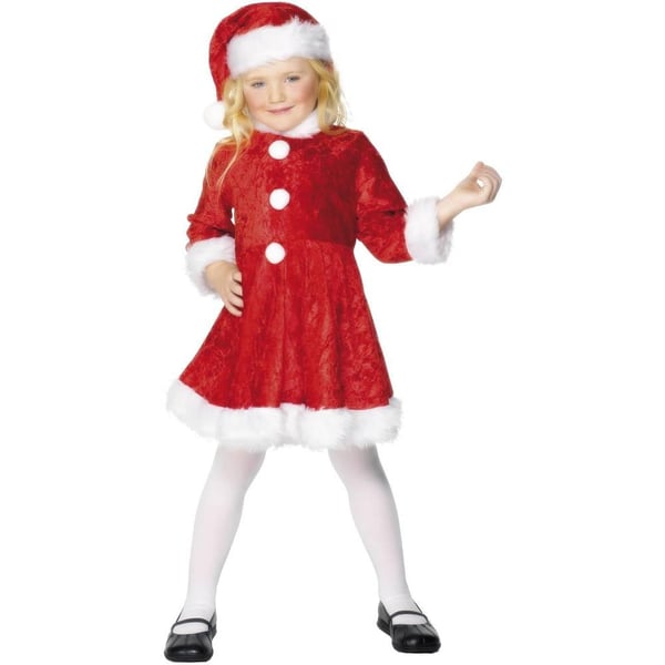 Smiffys Girls Miss Santa Mini Costume Set