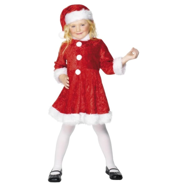 Smiffys Girls Miss Santa Mini Costume Set