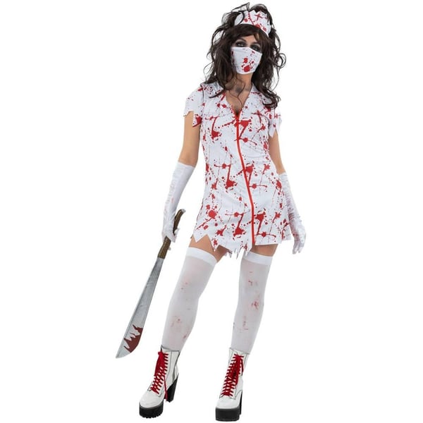 Smiffys Womens/Ladies Zombie Nurse Costume Set