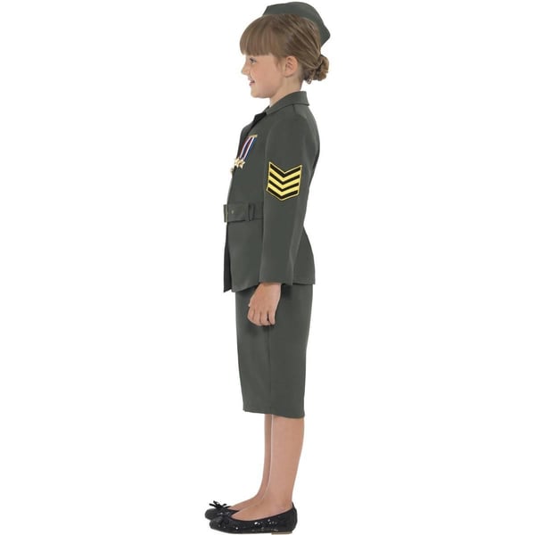 Smiffys Girls World War II Army Costume Set