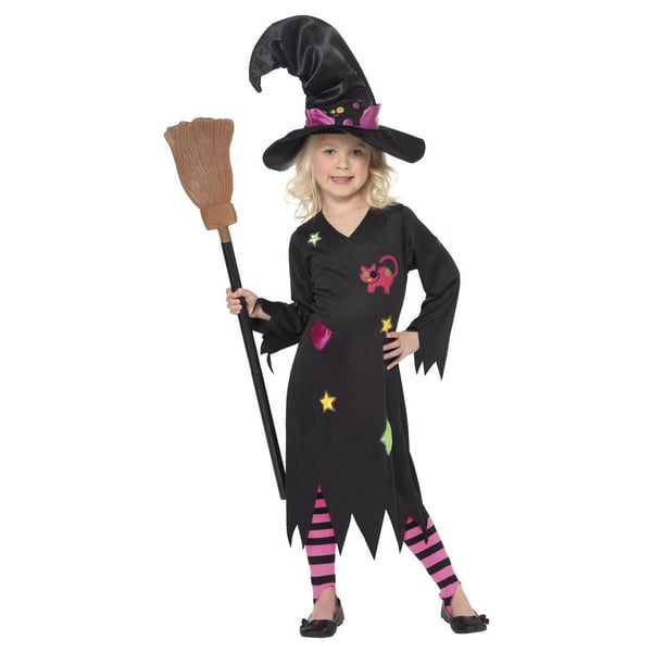 Smiffys Girls Cinder Halloween Witch Costume Set