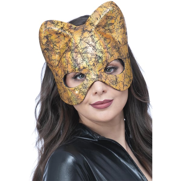 Smiffys Unisex Adult Cat Metallic Eye Mask