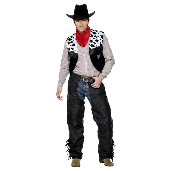 Smiffys Unisex Adult Cowboy Costume Set
