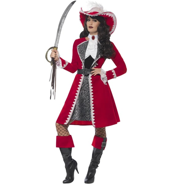 Smiffys Womens/Ladies Deluxe Authentic Captain Costume Set