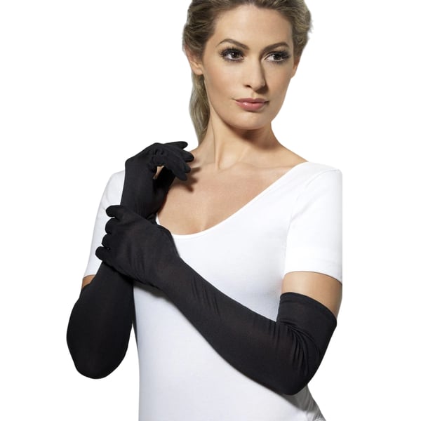 Smiffys Womens/Ladies Long Length Plain Gloves
