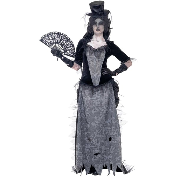 Smiffys Womens/Ladies Ghost Town Widow Costume Set