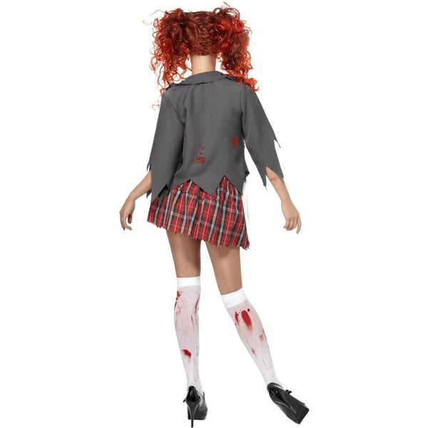 Smiffys Womens/Ladies High School Horror Zombie School Girl Costume Set