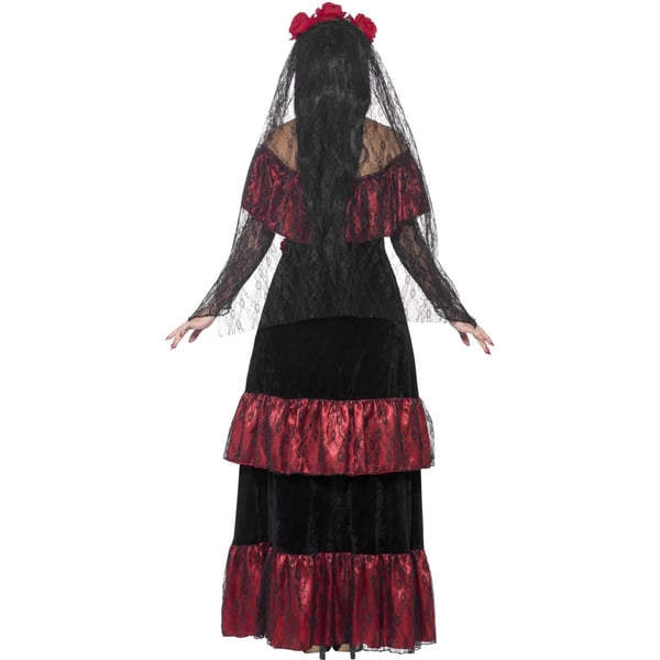 Smiffys Womens/Ladies Deluxe Bride Day Of The Dead Costume Set
