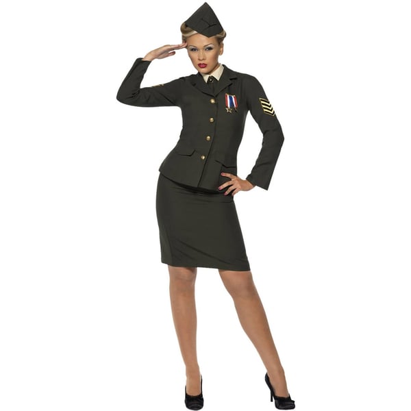 Smiffys Womens/Ladies Wartime Officer Costume