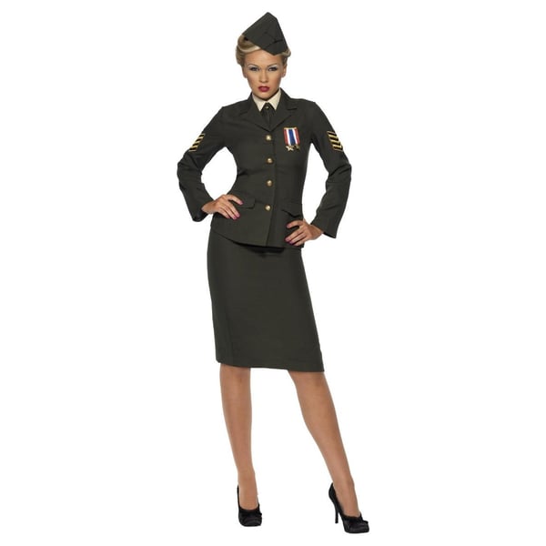 Smiffys Womens/Ladies Wartime Officer Costume