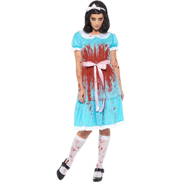 Smiffys Womens/Ladies Murderous Twin Bloody Costume Set