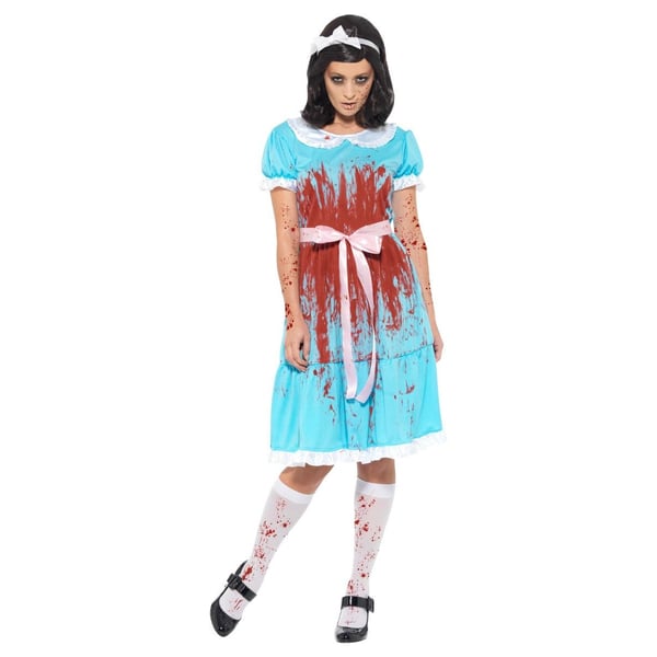 Smiffys Womens/Ladies Murderous Twin Bloody Costume Set