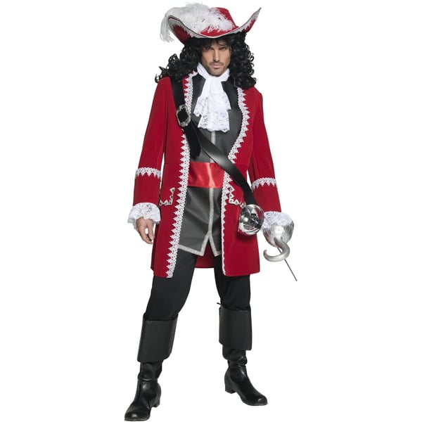 Smiffys Mens Deluxe Authentic Pirate Captain Costume Set