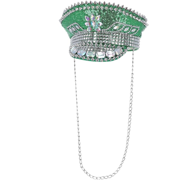 Fever Unisex Adult Deluxe Sequin Studded Captains Hat