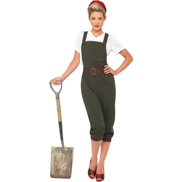 Smiffys Womens/Ladies World War II Land Girl Costume Set