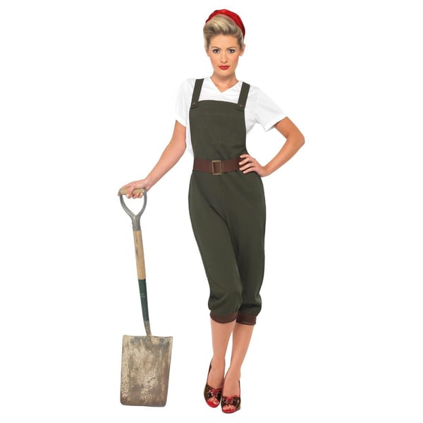 Smiffys Womens/Ladies World War II Land Girl Costume Set