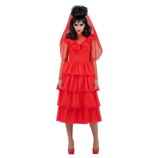 Beetlejuice Womens/Ladies Lydia Deetz Bride Costume Set