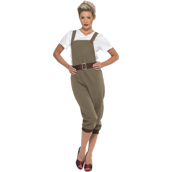 Smiffys Womens/Ladies World War II Land Girl Costume Set