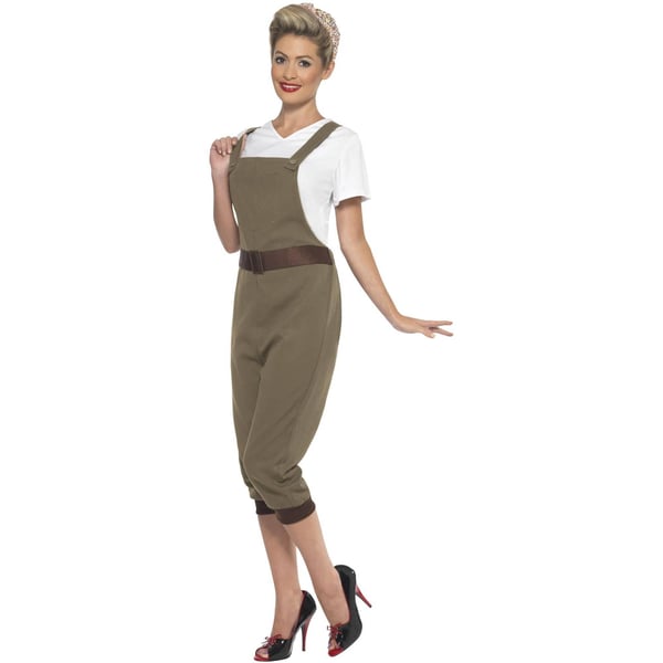 Smiffys Womens/Ladies World War II Land Girl Costume Set
