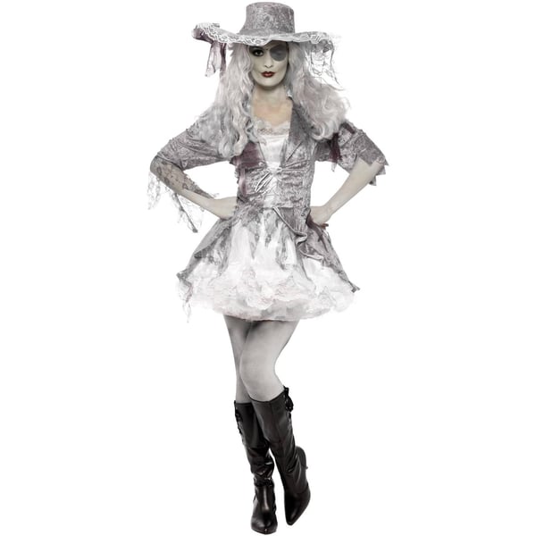 Smiffys Womens/Ladies Deluxe Ship Pirate Treasure Ghost Costume Set