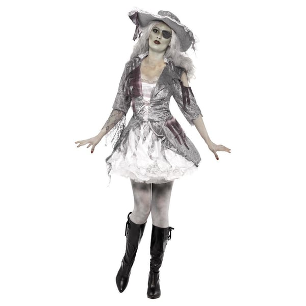 Smiffys Womens/Ladies Deluxe Ship Pirate Treasure Ghost Costume Set