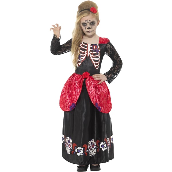 Smiffys Girls Deluxe Day Of The Dead Costume