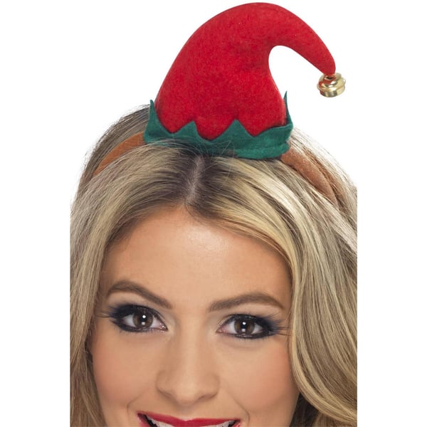 Smiffys Womens/Ladies Elf Hat Mini Christmas Headband