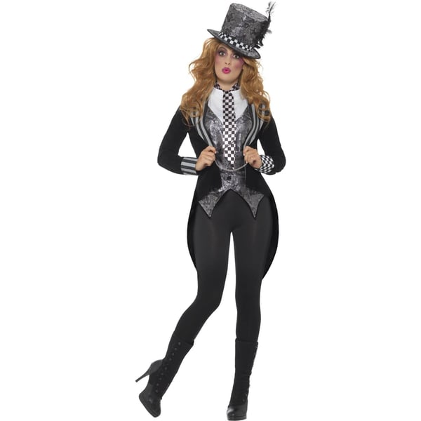 Smiffys Womens/Ladies Deluxe Dark Miss Hatter Costume Set