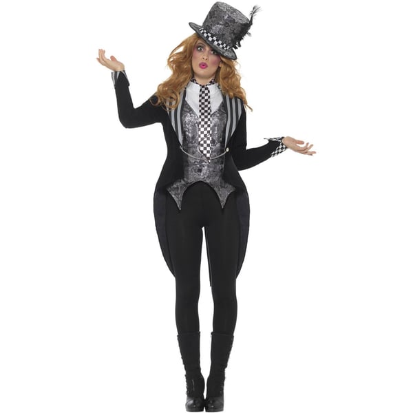 Smiffys Womens/Ladies Deluxe Dark Miss Hatter Costume Set