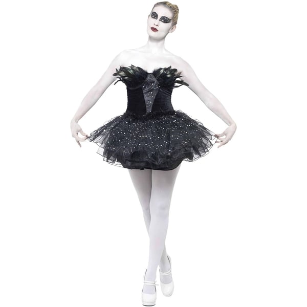 Smiffys Womens/Ladies Gothic Swan Masquerade Costume