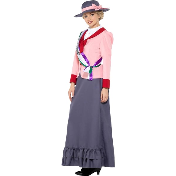 Smiffys Womens/Ladies Deluxe Victorian Suffragette Costume Set