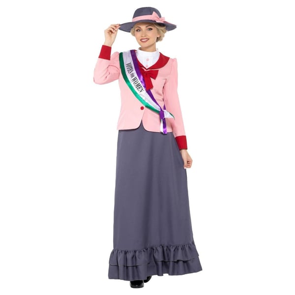 Smiffys Womens/Ladies Deluxe Victorian Suffragette Costume Set