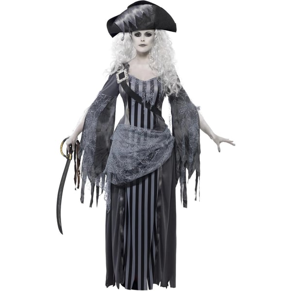 Smiffys Womens/Ladies Deluxe Ghost Ship Princess Costume Set