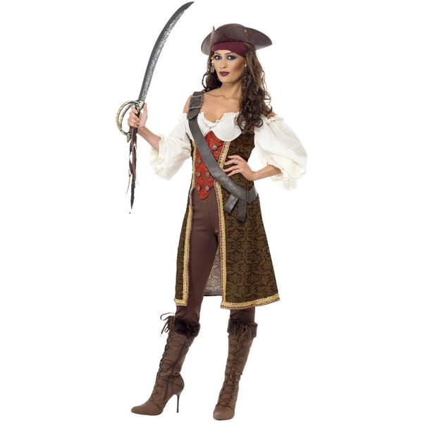Smiffys Womens/Ladies Wench High Seas Pirate Costume Set